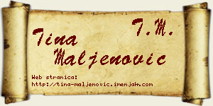 Tina Maljenović vizit kartica